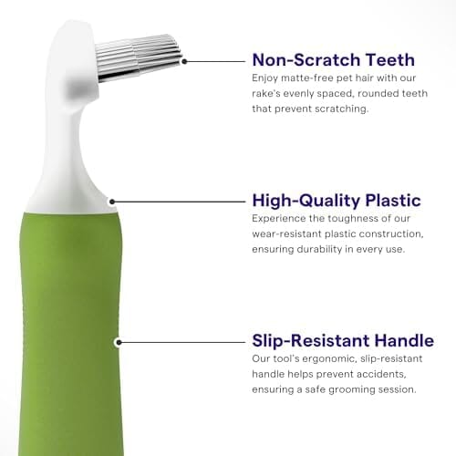 Dematting Comb Tool for Removing Matted Hair from Under Coat Dog Combs Pet Clever