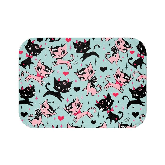Devil Kitties Mint  • Bath Mat