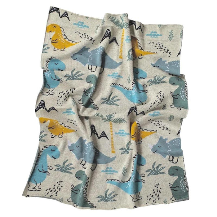 Di Lusso Living Dino Dinosaur Baby Blanket | Koop.co.nz