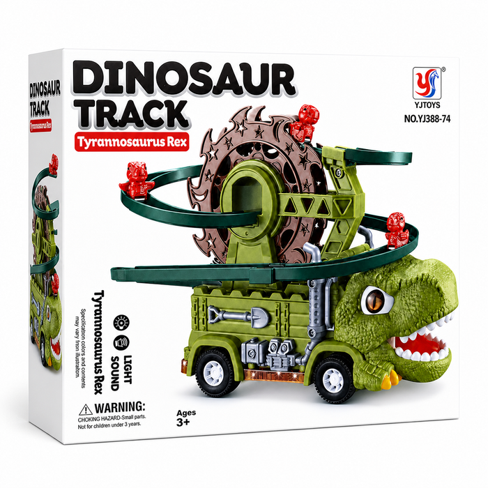 Dinosaur Track Toy – Tyrannosaurus Rex Light & Sound Truck (Ages 3+)
