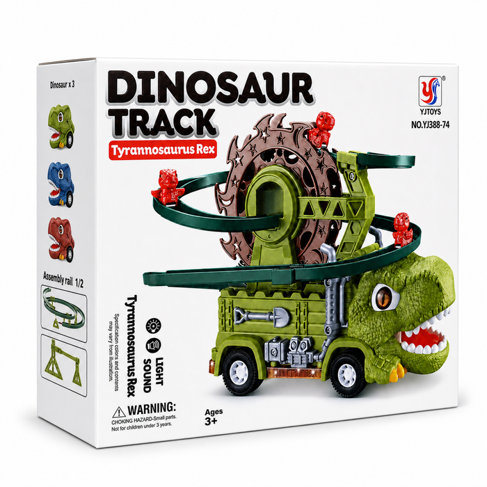 Dinosaur Track Toy – Tyrannosaurus Rex Light & Sound Truck (Ages 3+)