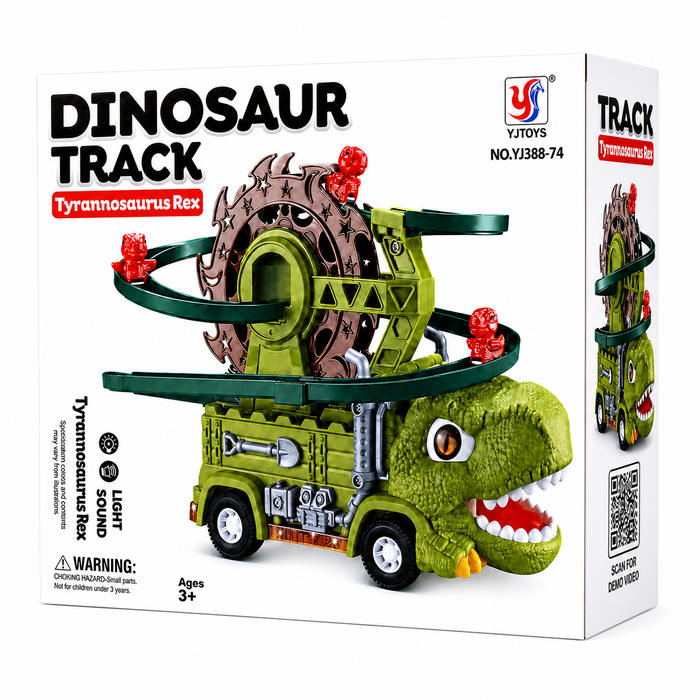 Dinosaur Track Toy – Tyrannosaurus Rex Light & Sound Truck (Ages 3+)