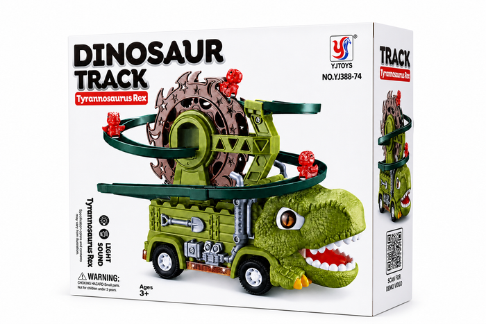 Dinosaur Track Toy – Tyrannosaurus Rex Light & Sound Truck (Ages 3+)