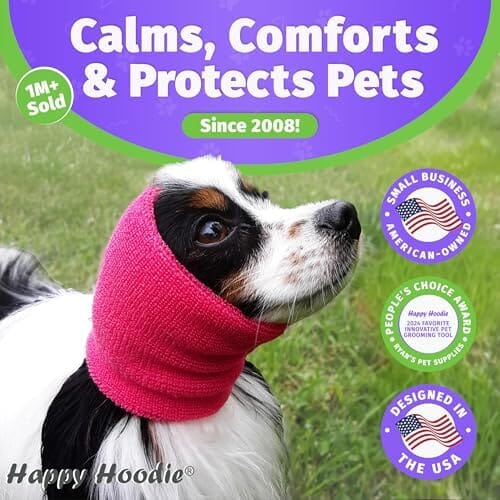 Dog & Cat Calming Band - Anxiety Relief/Noise Protection-Grooming-Thunder-Fireworks 2 Pack Clothes Pet Clever