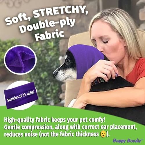 Dog & Cat Calming Band - Anxiety Relief/Noise Protection-Grooming-Thunder-Fireworks 2 Pack Clothes Pet Clever