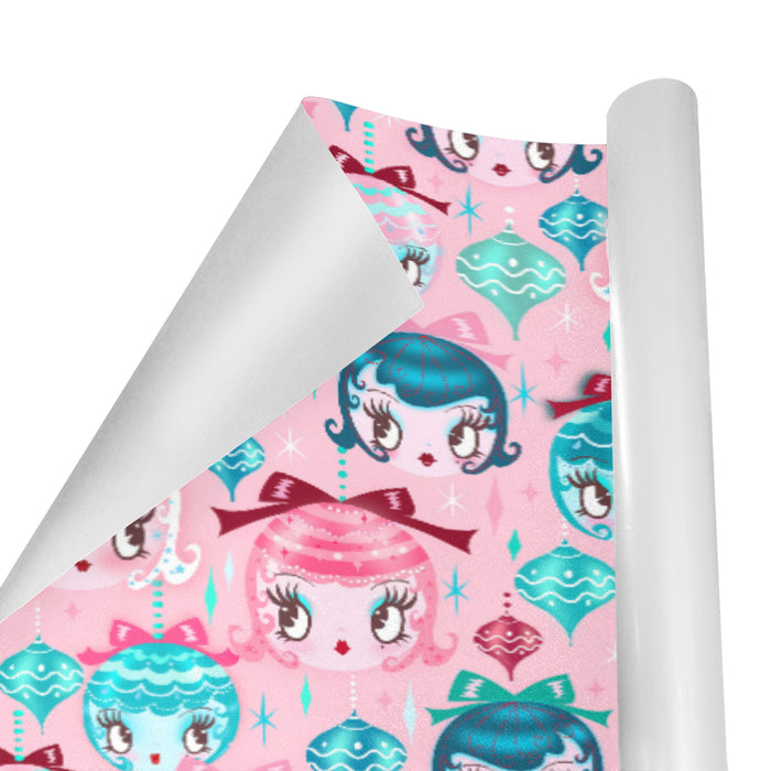 Dolly Ornaments Pink • Gift Wrap Paper 3 Rolls