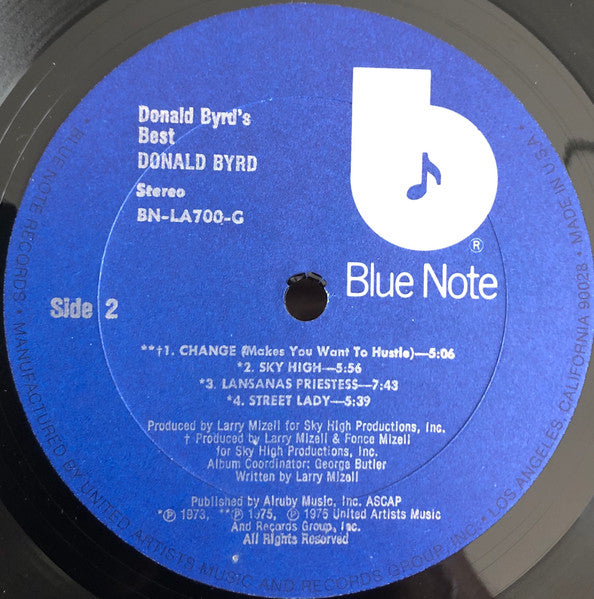 Donald Byrd - Donald Byrd's Best (LP) [US] 1st (Very Good Plus (VG+))