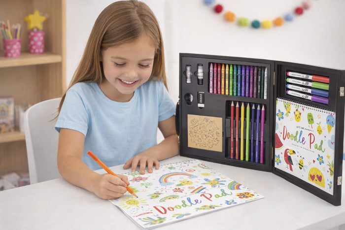Doodle + Create 33‑Piece Colorable Art Case