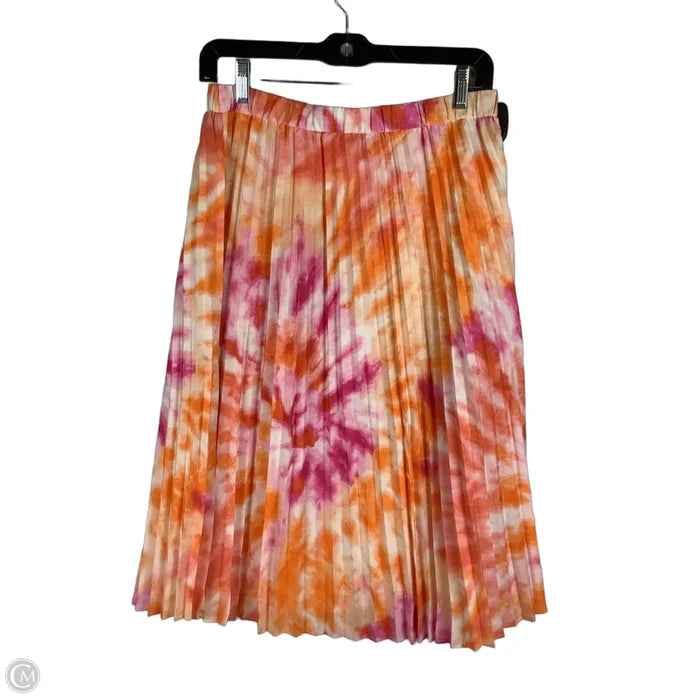 Dress Casual Midi By Calvin Klein In Orange & Pink, Size: Xs
