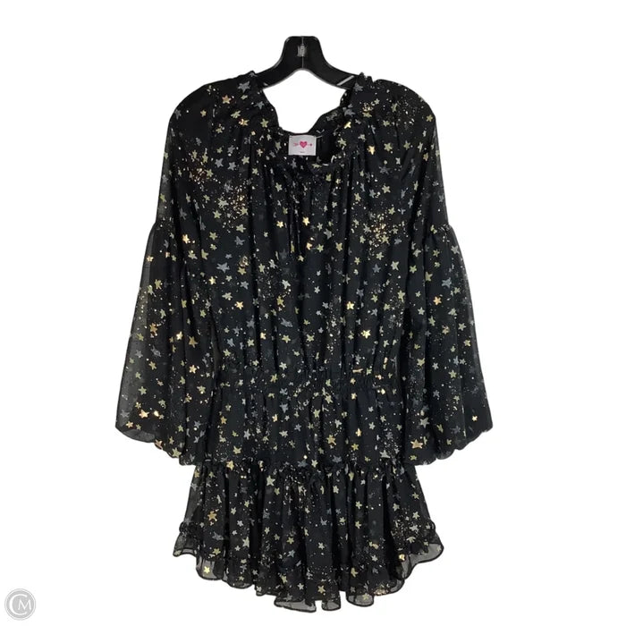 Dress Casual Short By Buddy Love In Black & Gold, Size: M
