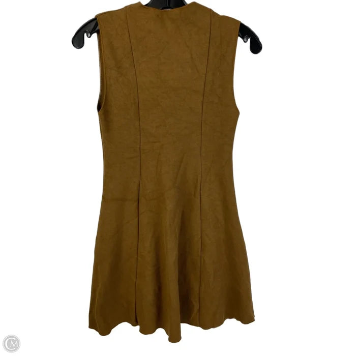 Dress Casual Short By Zara In Tan, Size: M