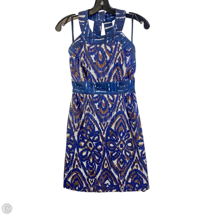 Dress Designer By Milly In Blue & Brown, Size: 0