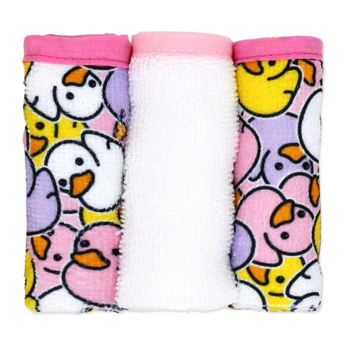 Duck Baby Bath Set – 100% Polyester Hooded Towel, Washcloths & BPA-Free Bath Toys
