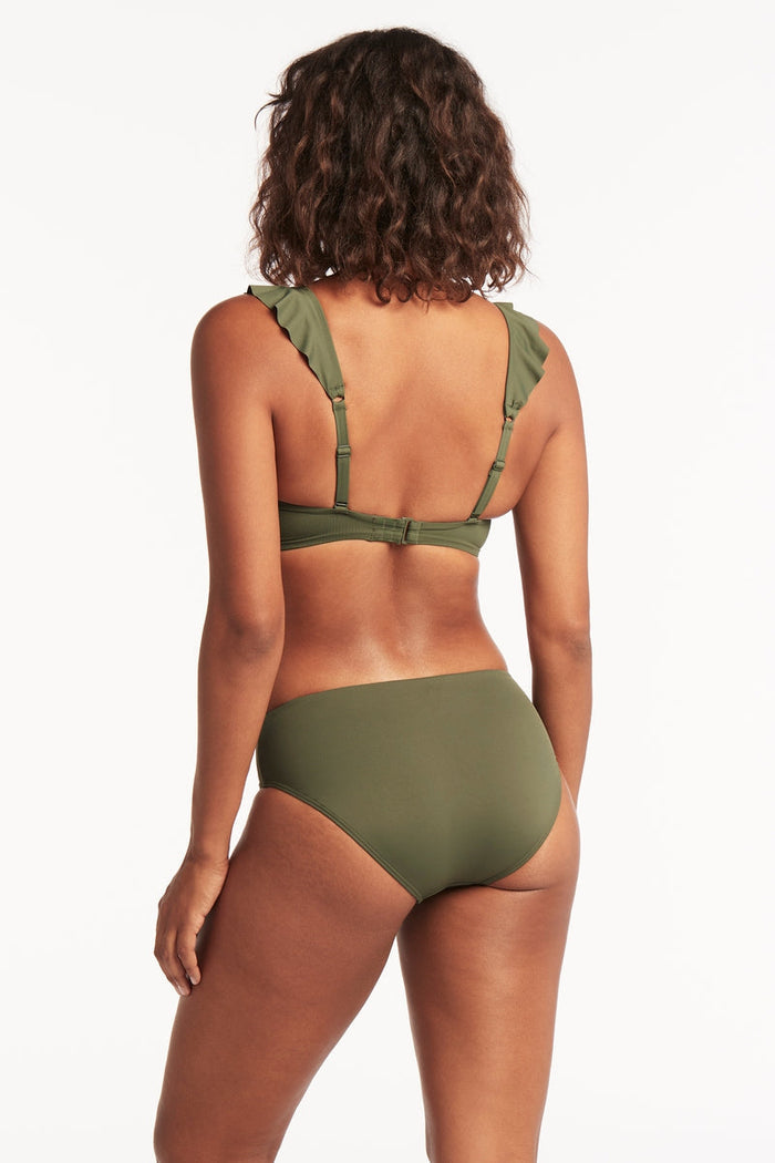 Eco Essentials Frill Bra - Eco Essentials Khaki - Sea Level Australia