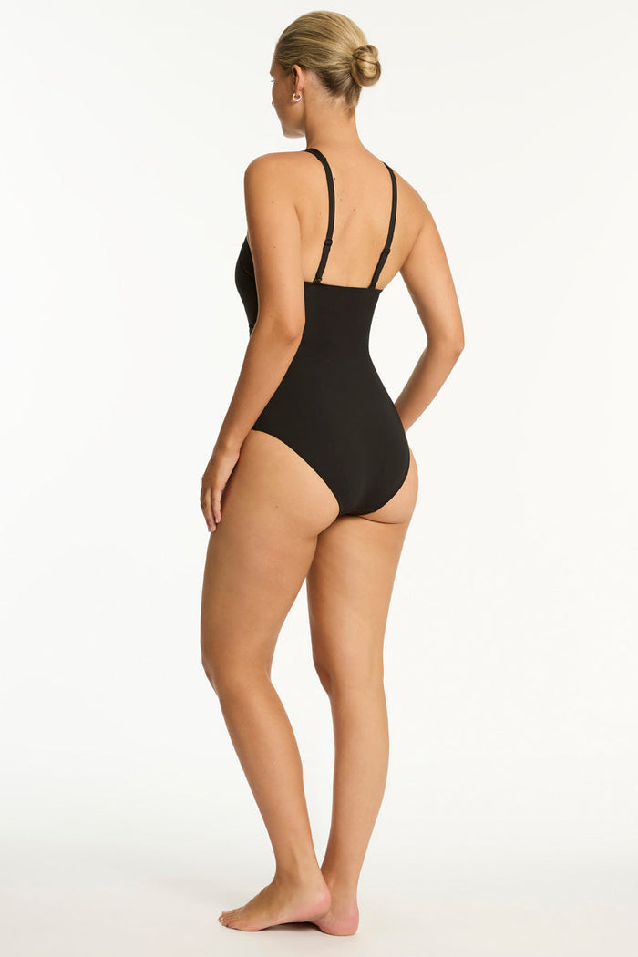 Eco Essentials High Neck One Piece in  | Sea Level Australia