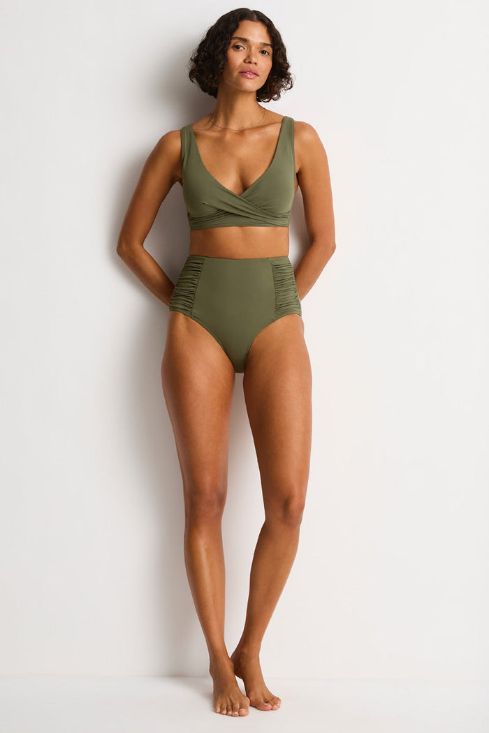 Eco Essentials High Waist Gathered Side Pant