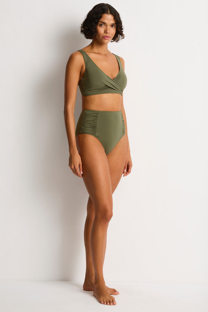 Eco Essentials High Waist Gathered Side Pant