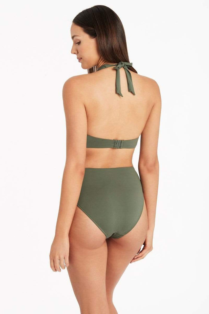 Eco Essentials Multifit Halter Bra - Eco Essentials Khaki - Sea Level Australia