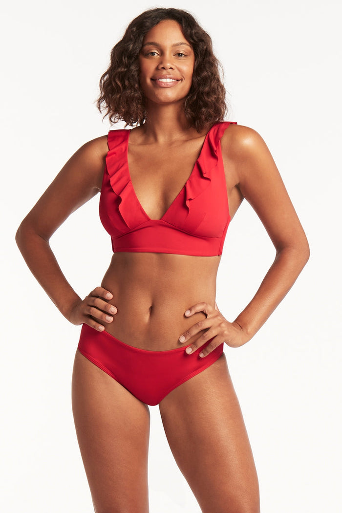 Eco Essentials Regular Bikini Pant - Eco Essentials Red - Sea Level Australia
