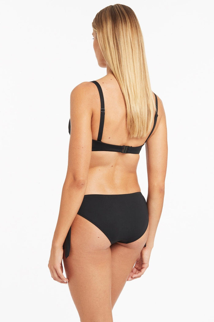 Eco Essentials Tie Side Regular Pant - Eco Essentials Black - Sea Level Australia