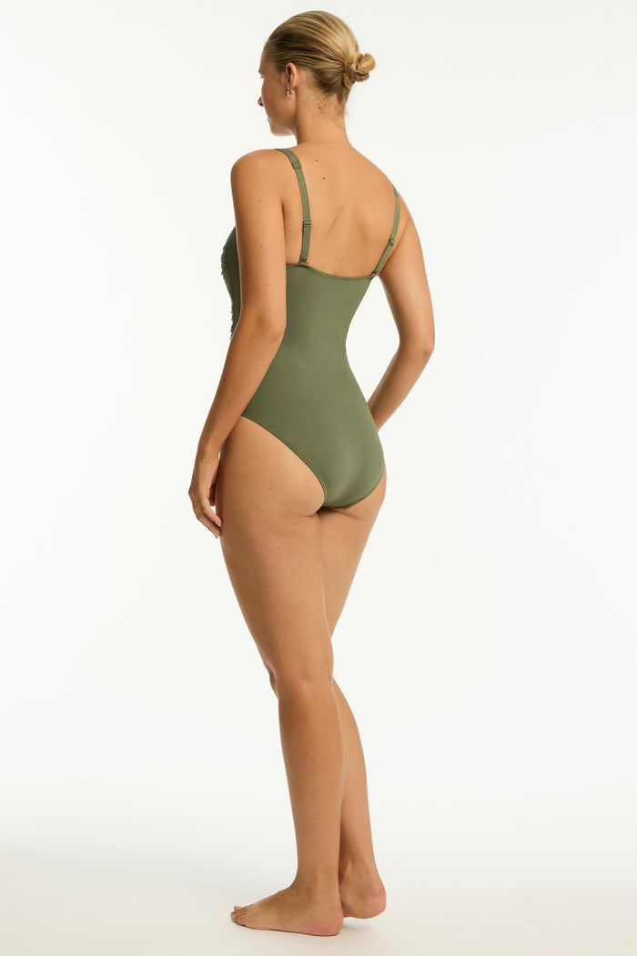 Eco Essentials Twist Front One Piece in  | Sea Level Australia