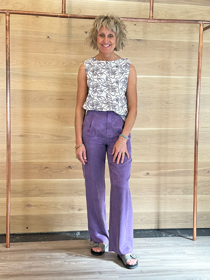 Emme Marella Emmvetro Sleeveless Top Purple