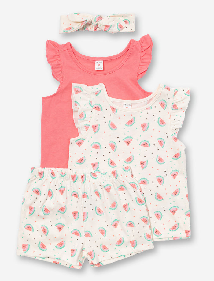Ens. 3 pièces avec accessoire assorti - petite fille