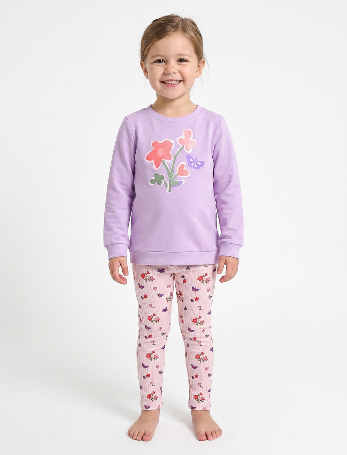 Ensemble 2 pièces imprimé à l’avant pour fille