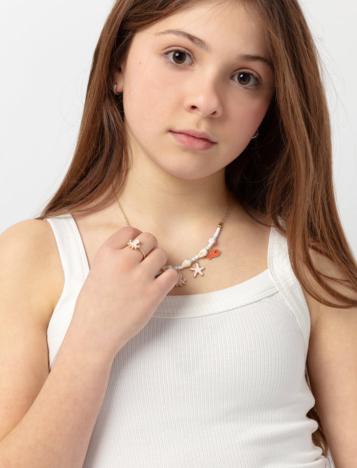 Ensemble collier et bague - ado fille
