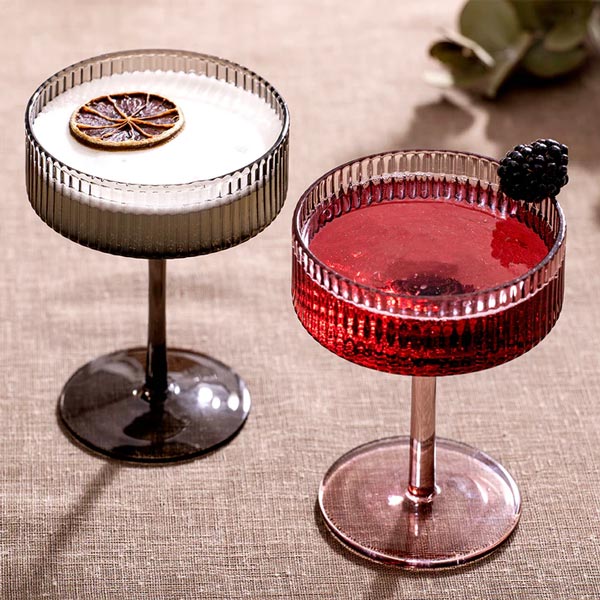 Ladelle Erskine Champagne Glass Set - Espresso (4pc) | Koop.co.nz