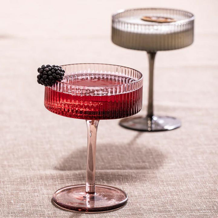Ladelle Erskine Champagne Glass Set - Espresso (4pc) | Koop.co.nz