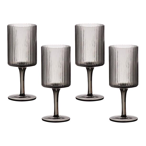 Ladelle Erskine Wine Glass Set - Espresso (4pc) | Koop.co.nz