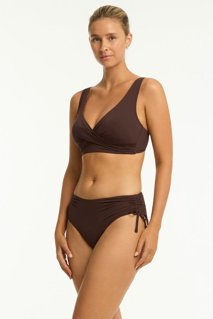 Essentials Edit Cross Front Multifit Bra in  | Sea Level Australia