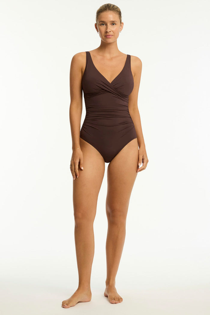 Essentials Edit Cross Front One Piece in  | Sea Level Australia