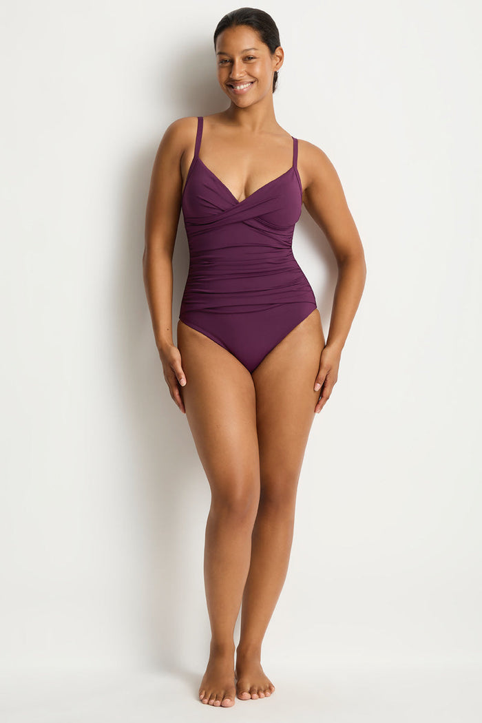 Essentials Edit Cross Front Scoop Back One Piece