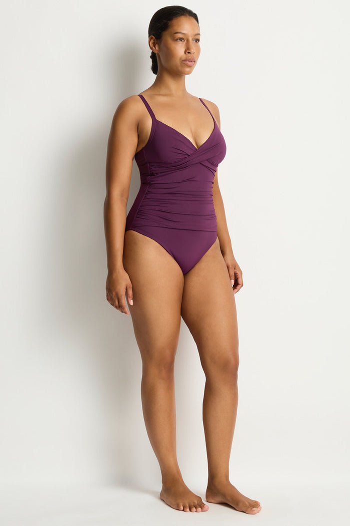 Essentials Edit Cross Front Scoop Back One Piece