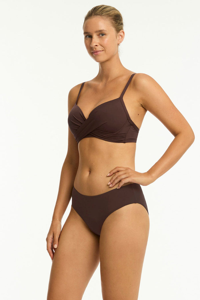 Essentials Edit Mid Bikini Pant in  | Sea Level Australia