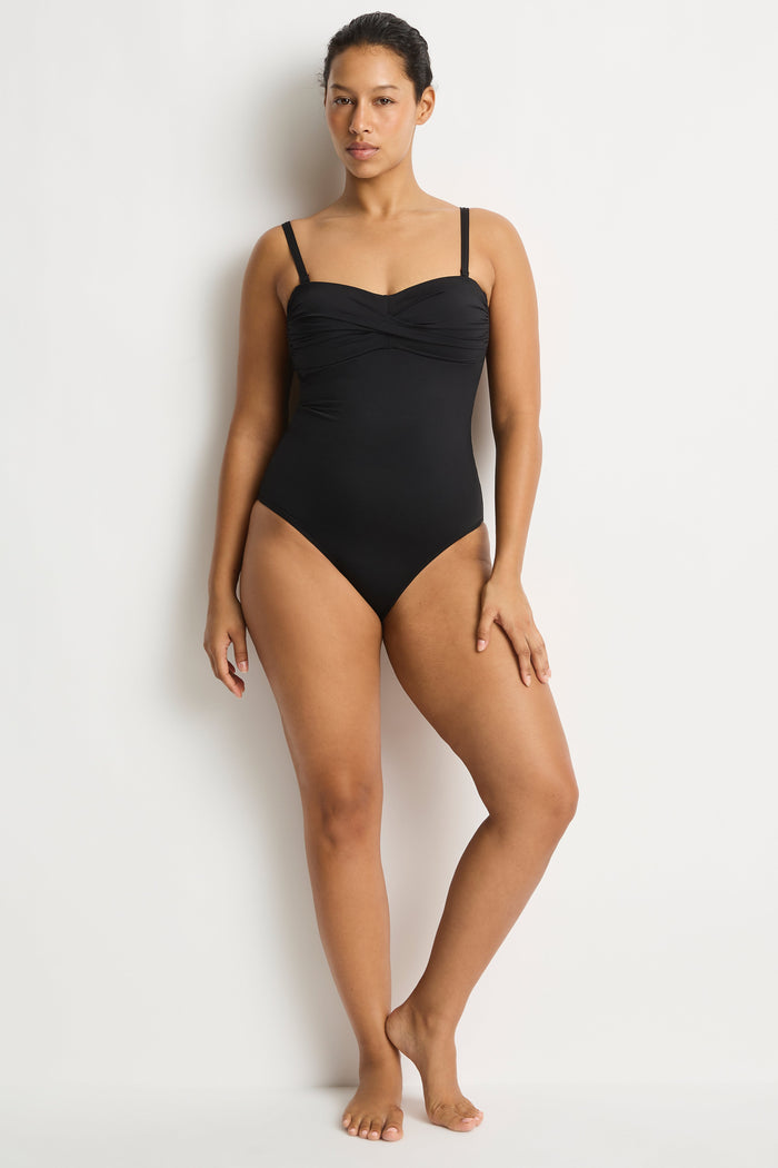 Essentials Edit Twist Bandeau One Piece