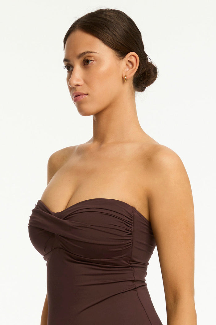 Essentials Edit Twist Bandeau One Piece in  | Sea Level Australia