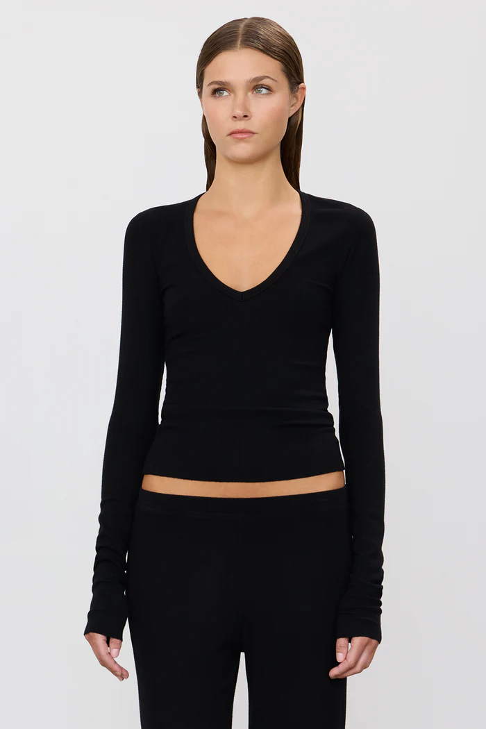 Éterne Long Sleeve V-Neck Top