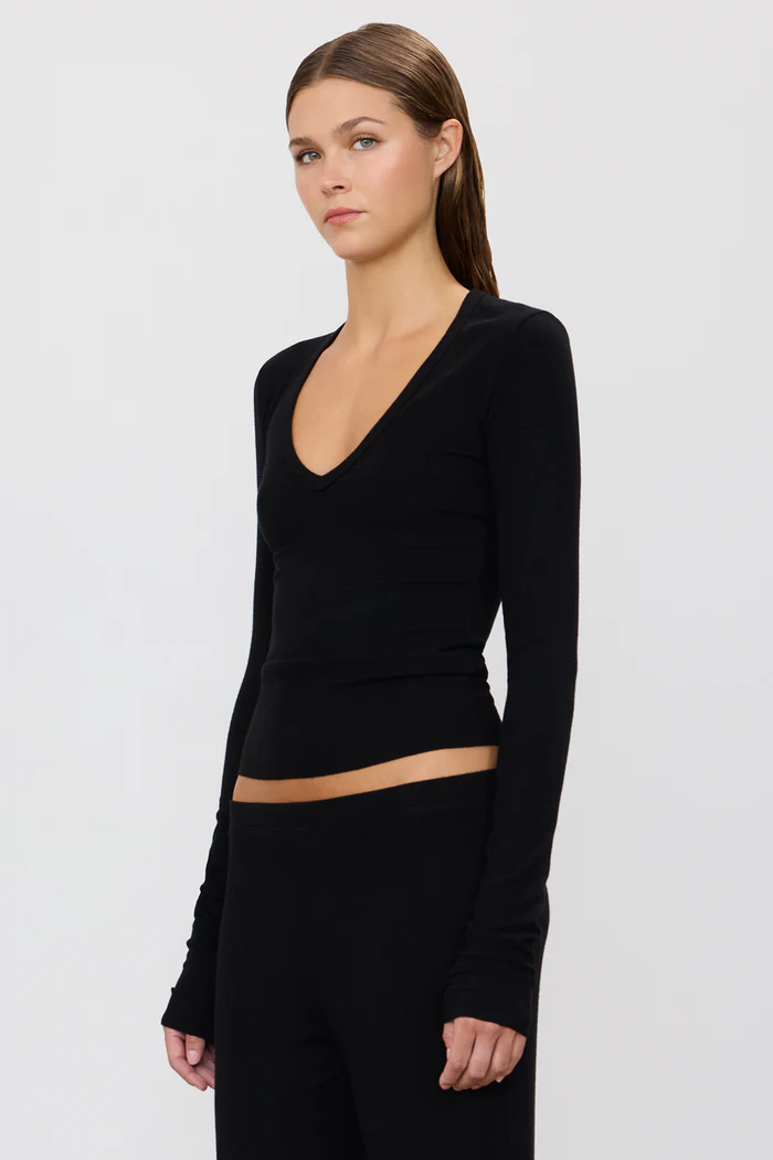Éterne Long Sleeve V-Neck Top