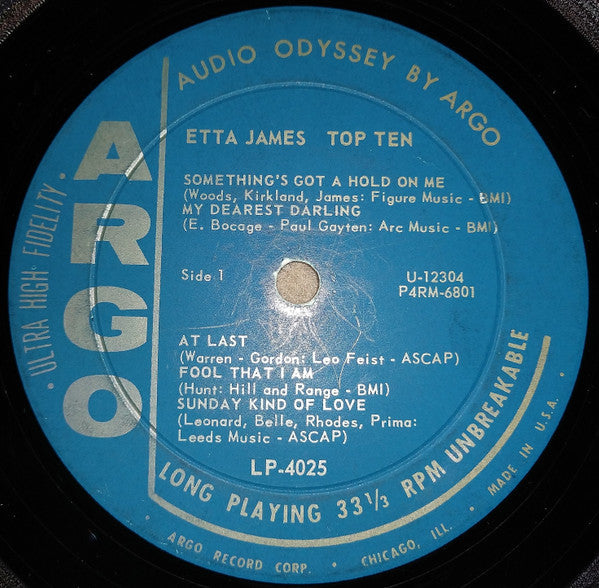 Etta James - Etta James Top Ten (LP) [US] 1st (Very Good (VG))