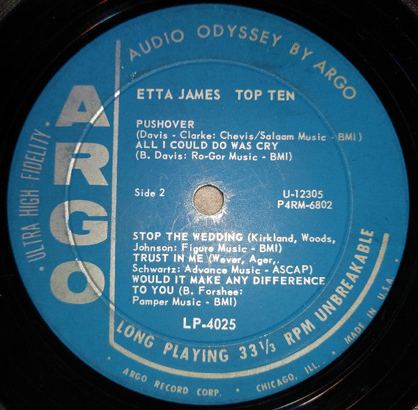 Etta James - Etta James Top Ten (LP) [US] 1st (Very Good (VG))