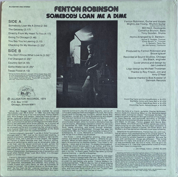 Fenton Robinson - Somebody Loan Me A Dime (LP) [US] 1st (Very Good Plus (VG+))