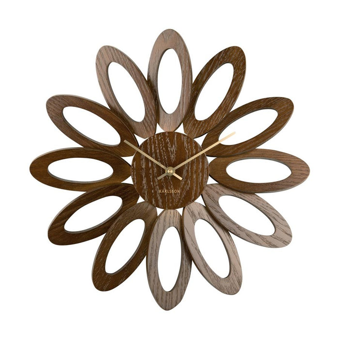 Karlsson Fiore Wall Clock - Dark Wood (40cm) | Koop.co.nz