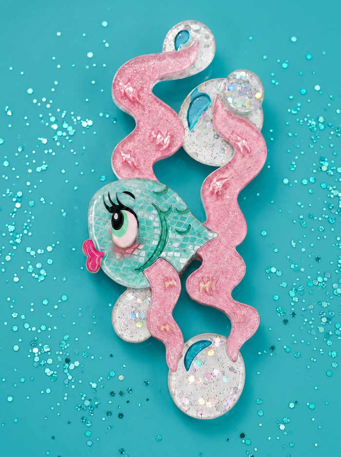 Fishy Kisses Brooch by Miss Fluff x Lipstick & Chrome