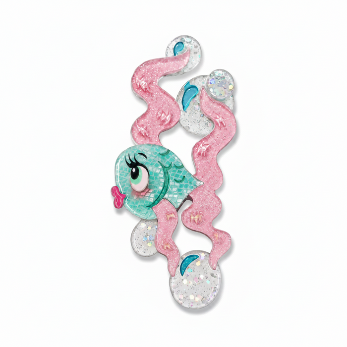 Fishy Kisses Brooch by Miss Fluff x Lipstick & Chrome
