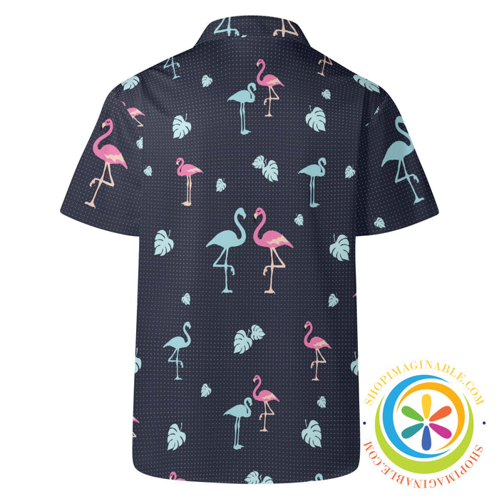 Flamingo Love Hawaiian Casual Shirt Hawaiian