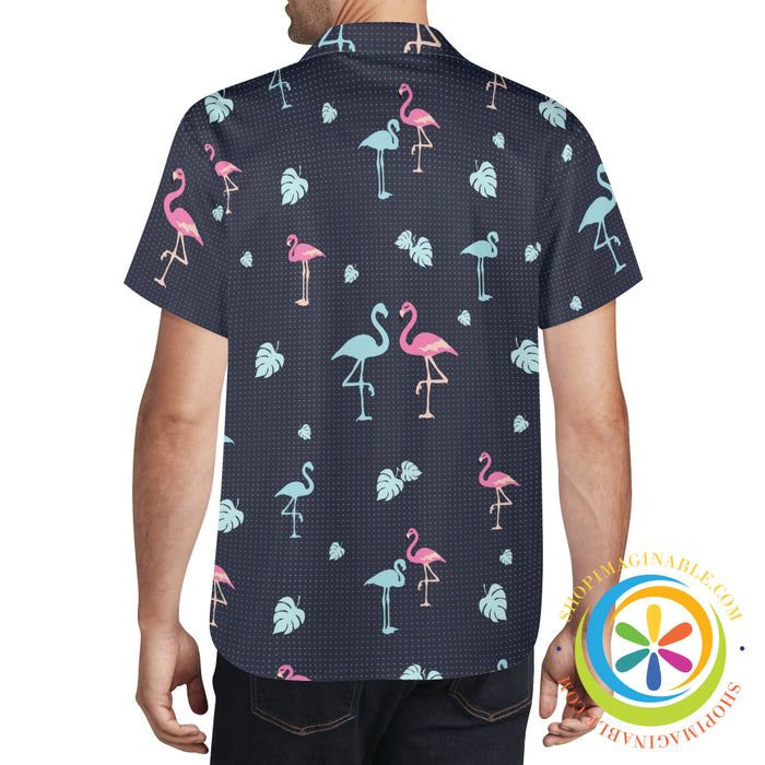 Flamingo Love Hawaiian Casual Shirt Hawaiian