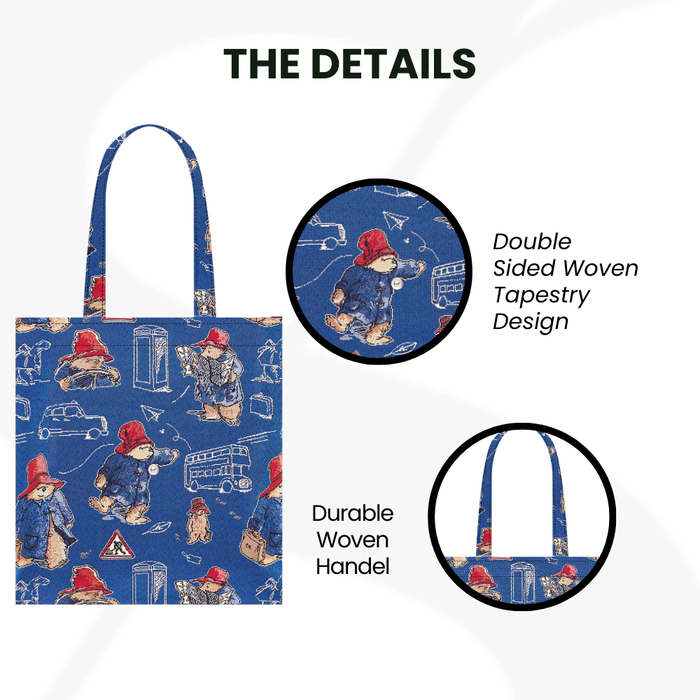 FLAT-PADDBL |  PADDINGTON BEAR BLUE FLAT BAG